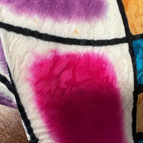 Vintage Robert Daskal handpainted silk tie - Picture 6 of 6